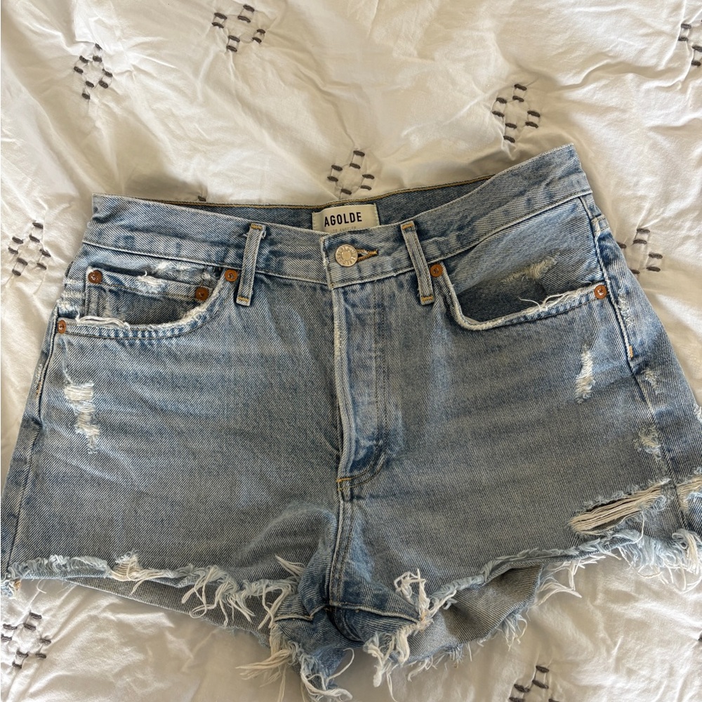 AGOLDE Parker Cutoff Denim Shorts - 26 - Picture 2 of 7